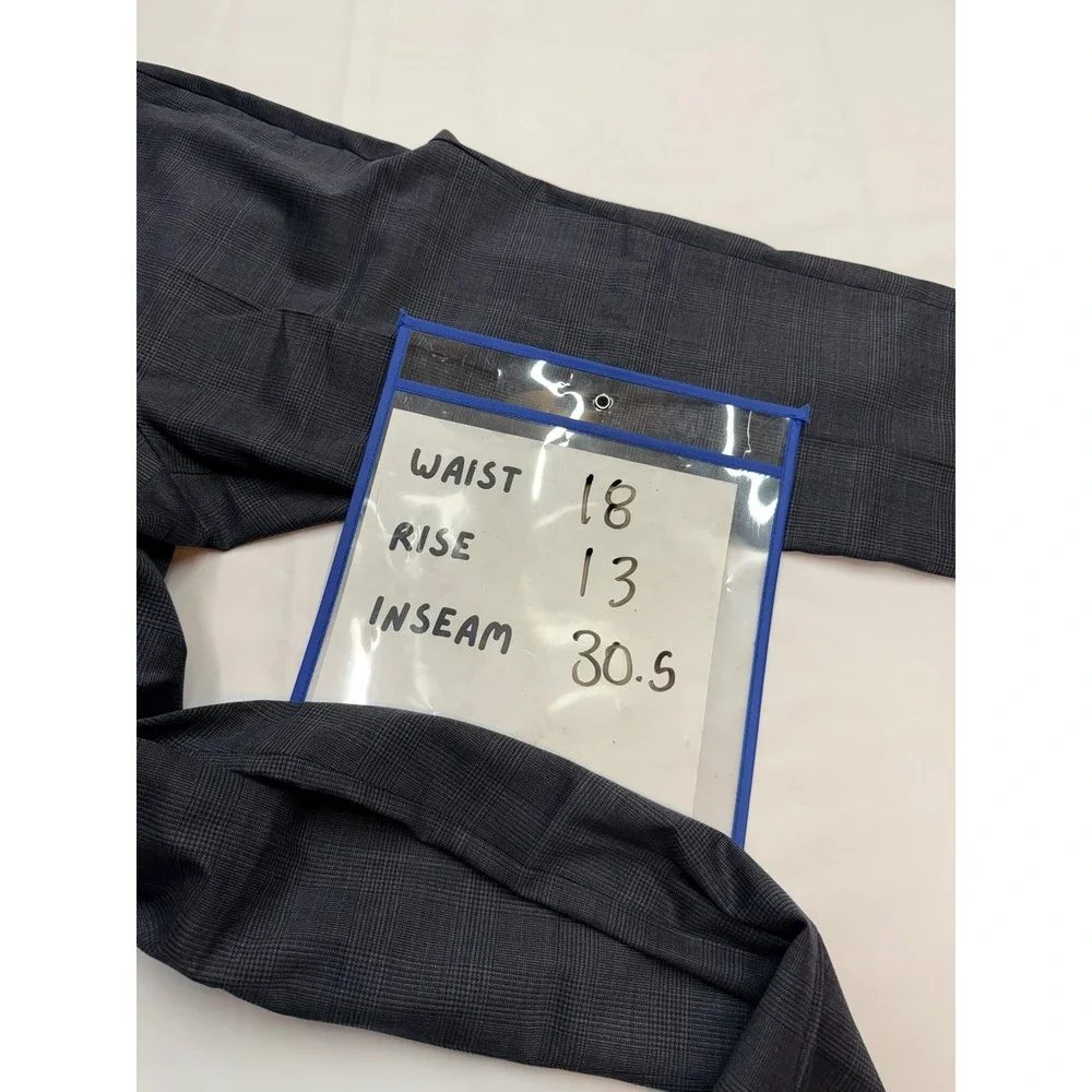 JCREW Mens 34x30 Plaid Bowery Straight Leg Wool Blend Dress Suit Pants YY19